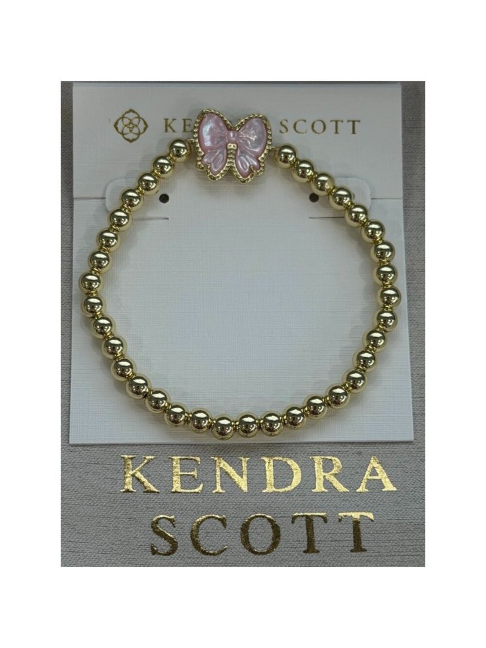 Kendra Scott pink bow bracelet